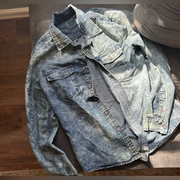 Denim Button Down Size Small - Picture 1 of 3